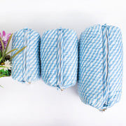 Block Printed Large Toiletry Bag, Waterproof Wash Bag, Makeup Bag, Cosmetic Bag, Travel Bag with Pockets, Jumbo Wash Bag Assorted